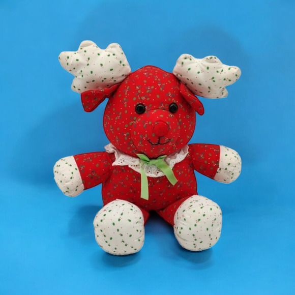 Dakin 1988 Collectible Plush Stuffed Toy Reindeer Vintage Holiday Christmas Bear - Picture 3 of 12